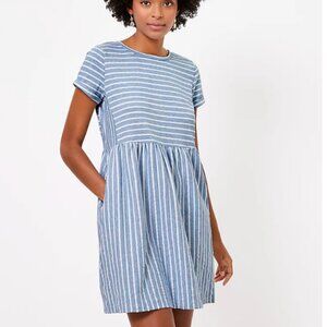 LOFT Textured Mini Pocket Tee Dress XS